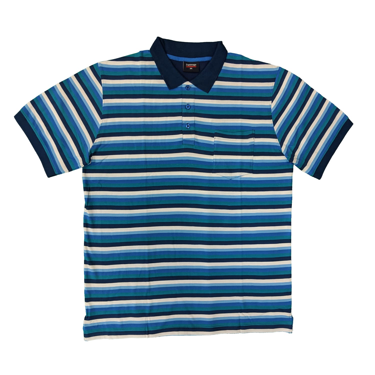 Espionage Feederstripe Polo - P149 - Navy / Blue / White 1