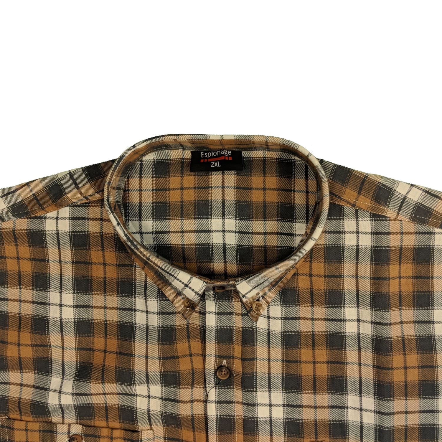 Espionage L/S Check Shirt - SH268 - Grey / Taupe 3