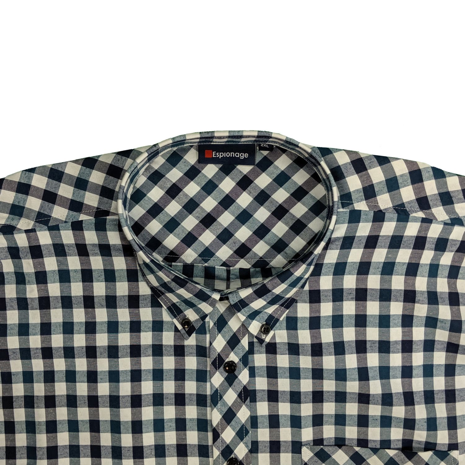 Espionage L/S Shirt - SH102 - Navy / Green Check 3