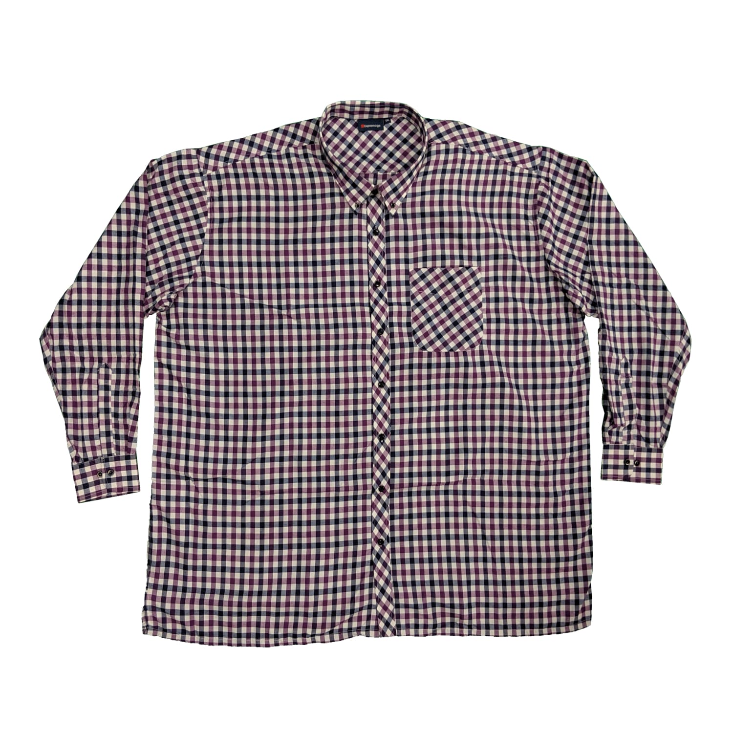 Espionage L/S Shirt - SH102 - Navy / Purple Check 2