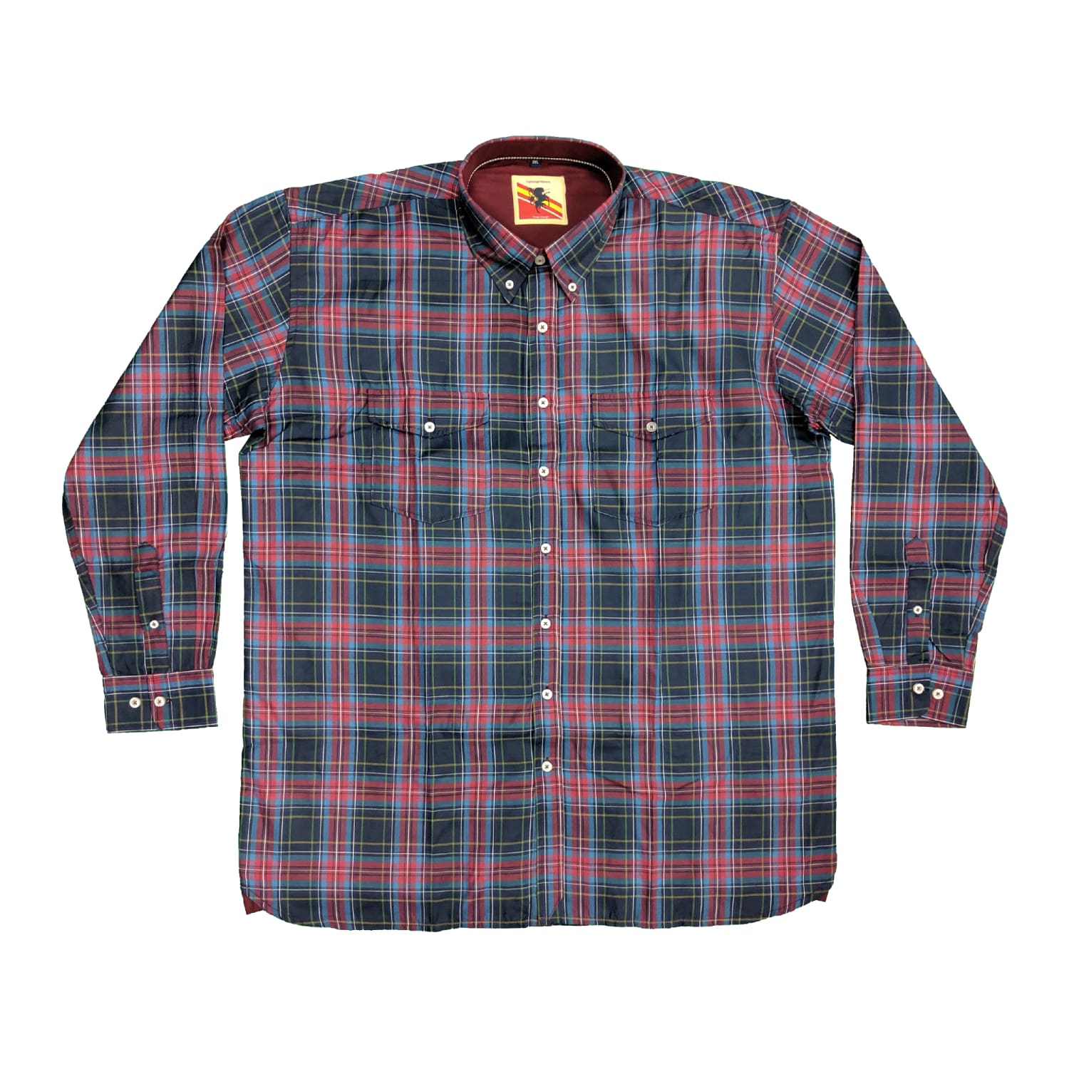 Espionage L/S Shirt - SH184 - Navy / Burgundy 2