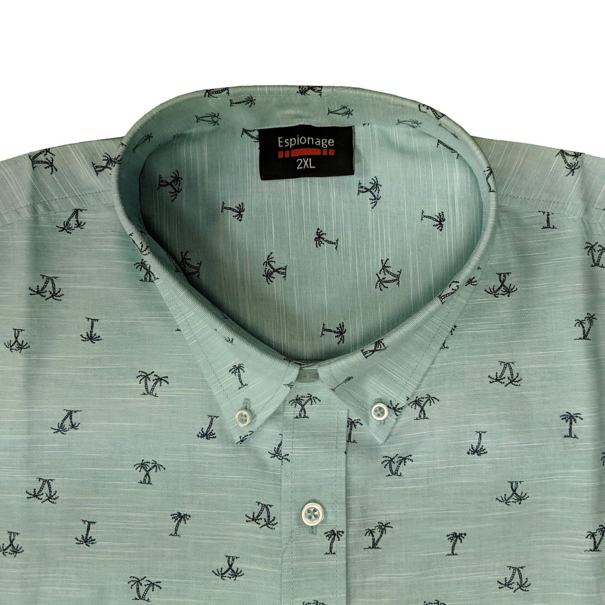 Espionage Palm Print S/S Shirt - SH286 - Mint 3