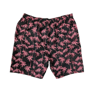 Espionage Palm Print Swim Shorts - SW067 - Navy / Purple 3