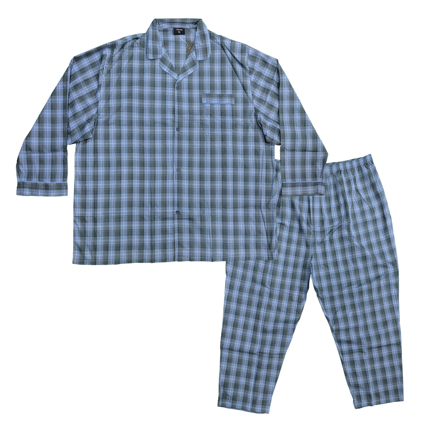 Espionage PJs (Shirt & Trousers) - PJ020 - Blue Check 1