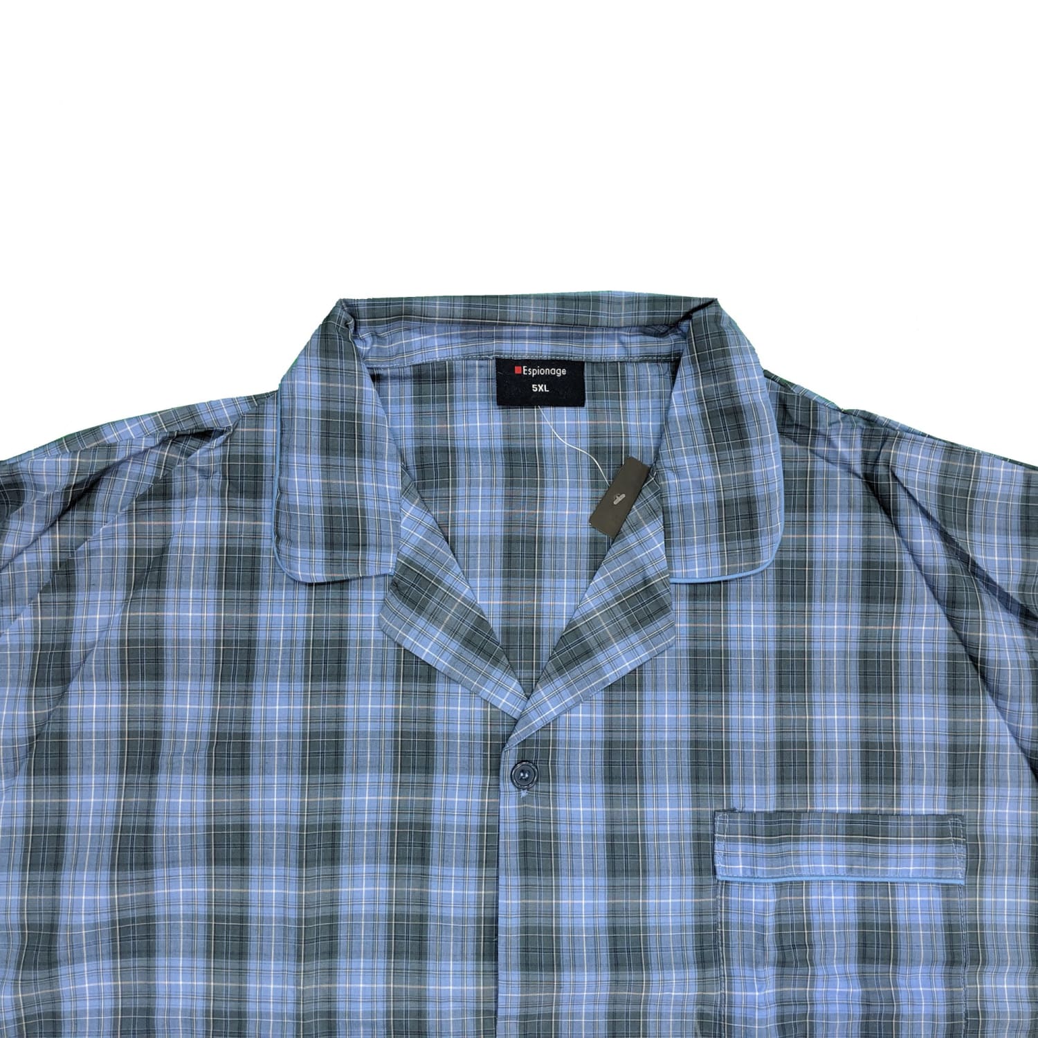 Espionage PJs (Shirt & Trousers) - PJ020 - Blue Check 3