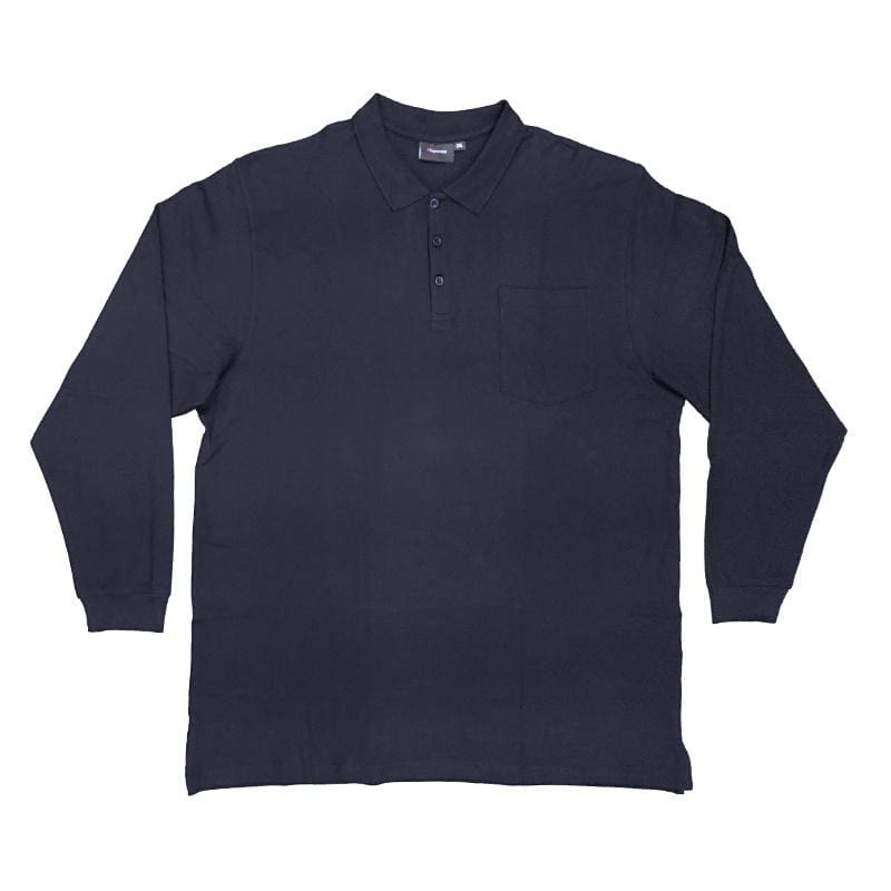 Espionage Plain L/S Polo - P113 - Navy 1