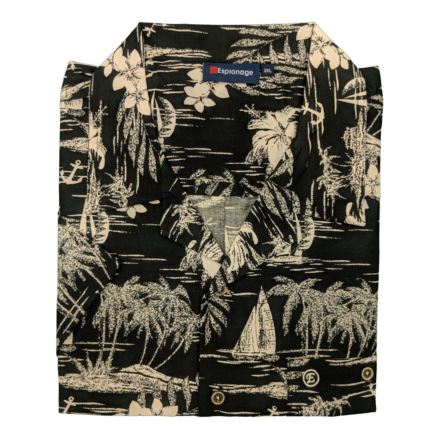 Espionage S/S Hawaiian Shirt - SH259 - Black 1