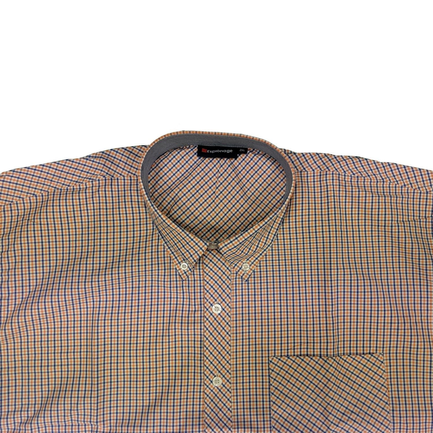 Espionage S/S Shirt - SH224 - Gold / Royal Check 3