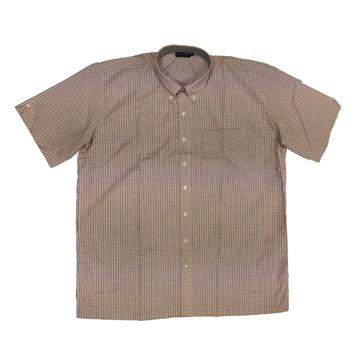 Espionage S/S Shirt - SH224 - Gold / Royal Check 2