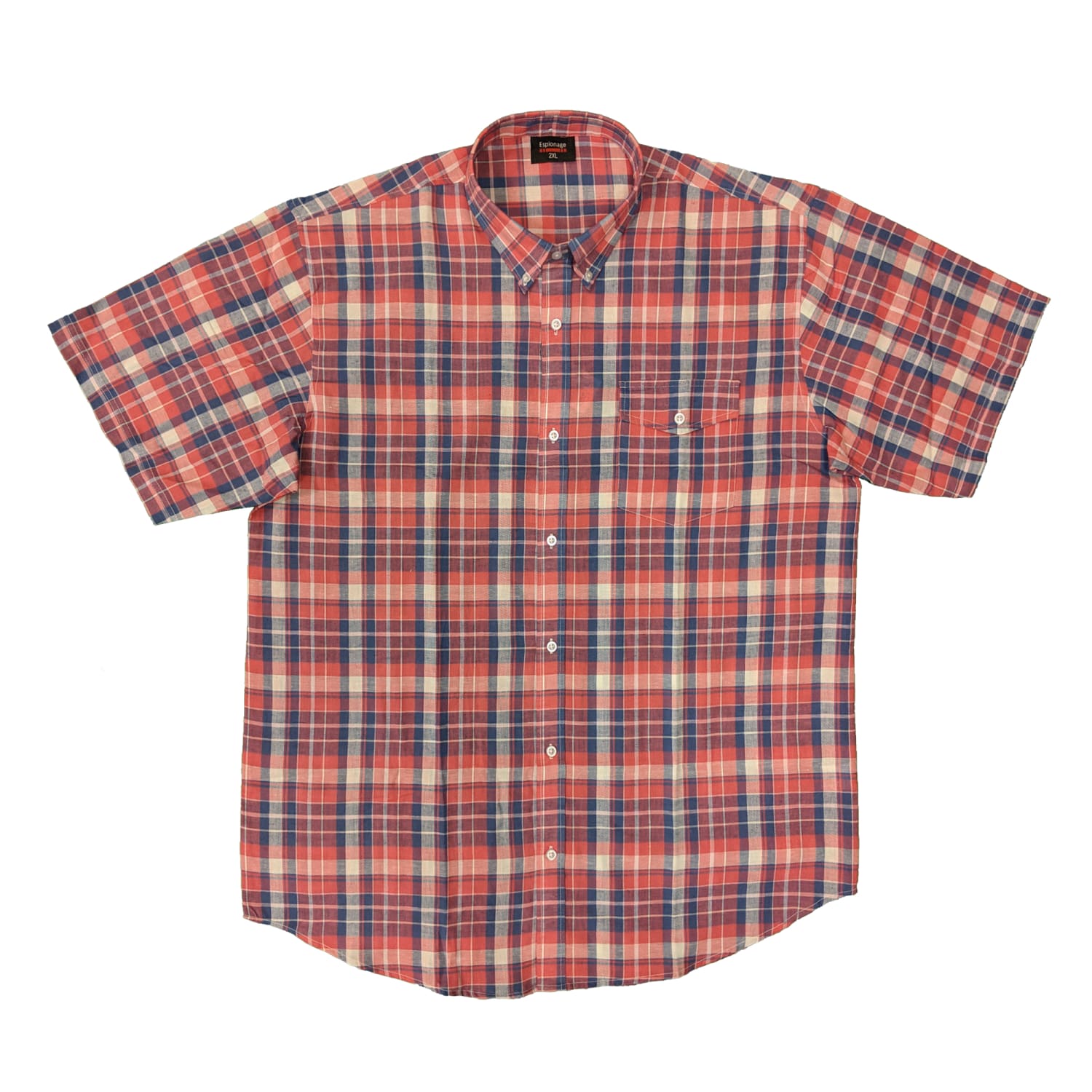 Espionage S/S Shirt - SH278 - Coral / Blue 2