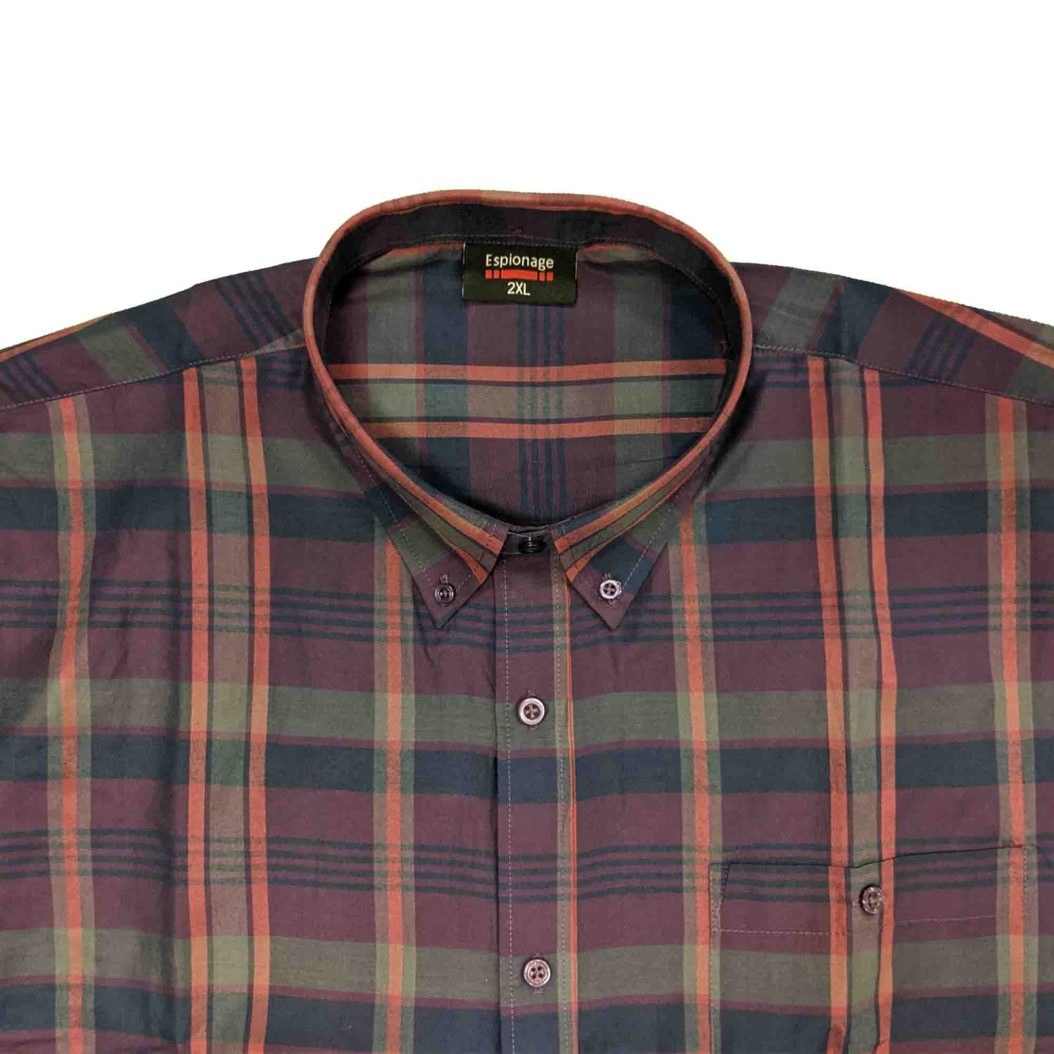 Espionage S/S Shirt - SH303 - Navy / Wine 3