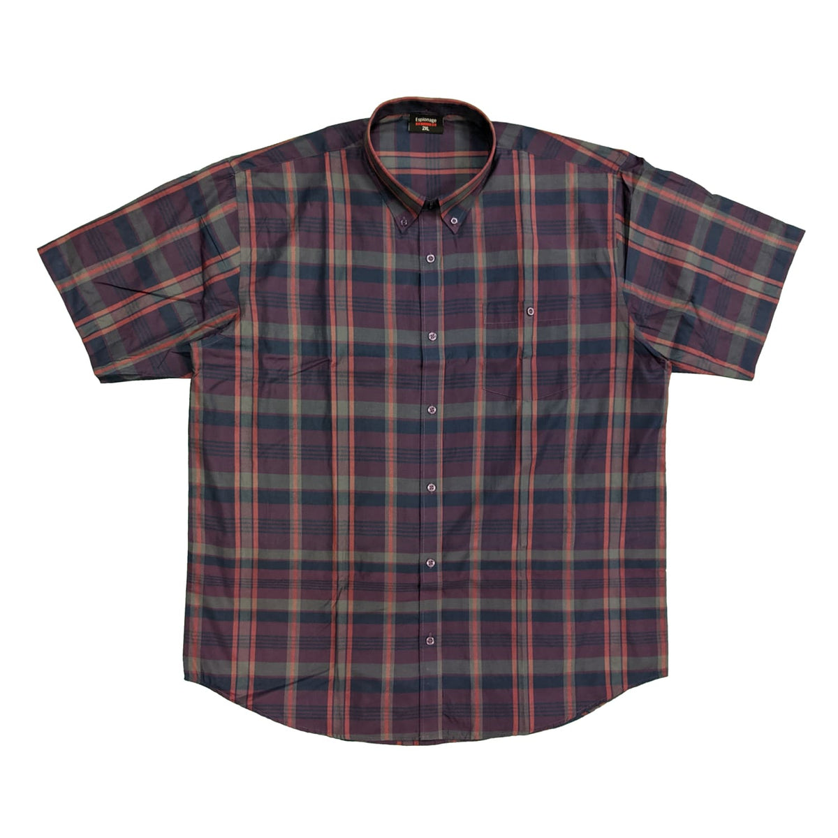 Espionage S/S Shirt - SH303 - Navy / Wine 2