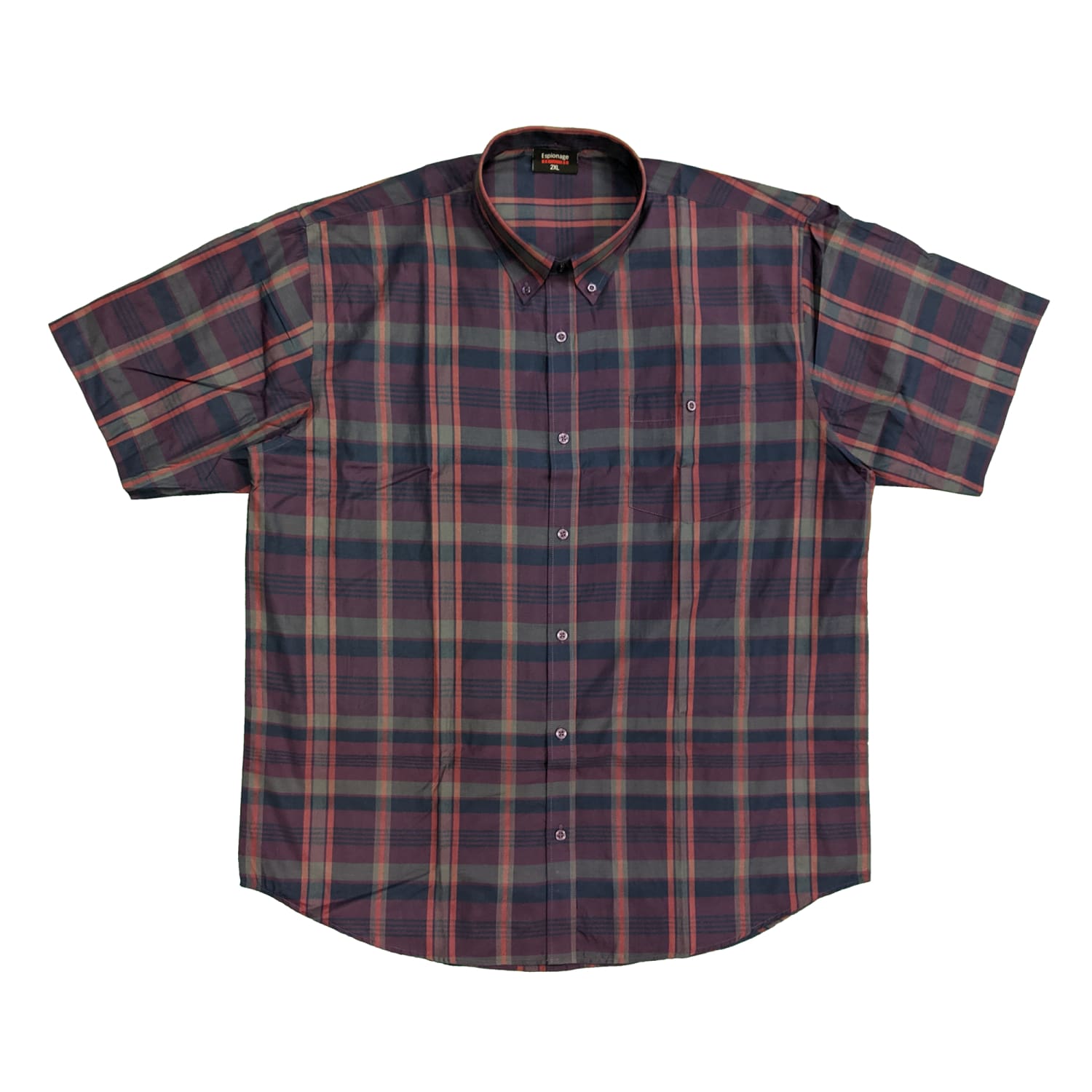 Espionage S/S Shirt - SH303 - Navy / Wine 2