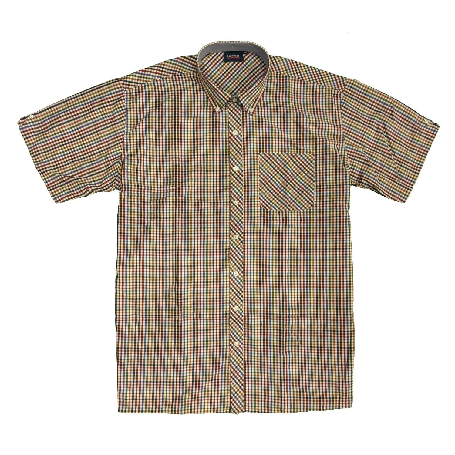Espionage S/S Shirt - SH304 - Navy / Tan 2