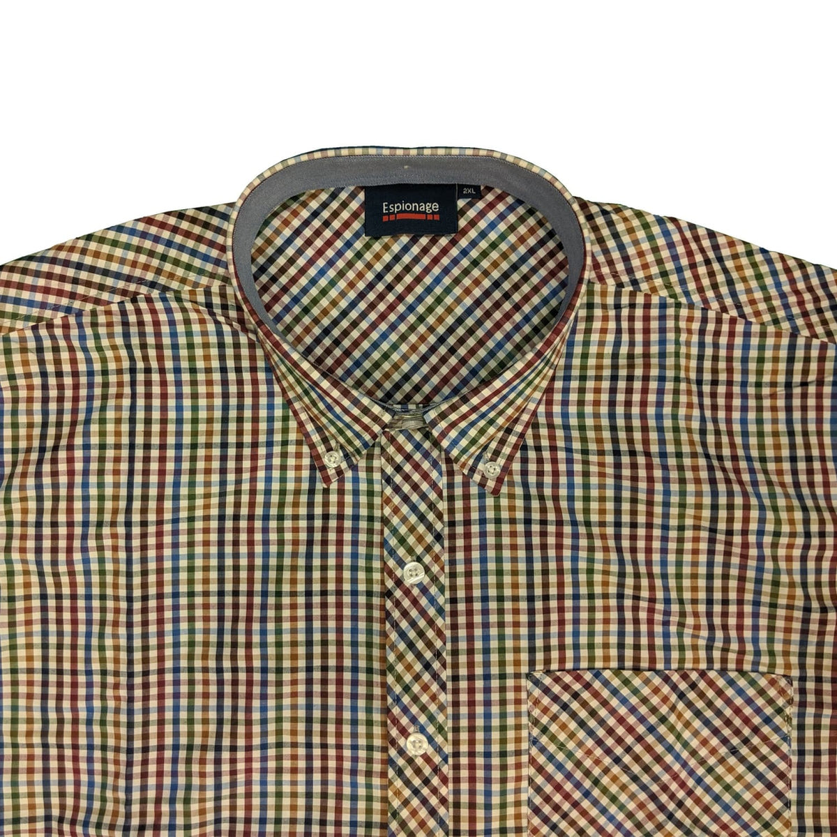 Espionage S/S Shirt - SH304 - Navy / Tan 3