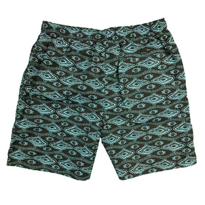Espionage Swim Shorts - SW038 - Black / Turquoise 2