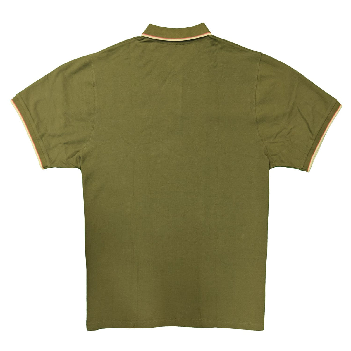 Espionage Tipped Polo - P129 - Khaki / Coral 3