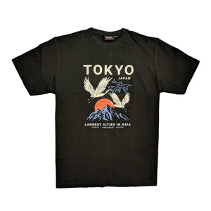 Espionage Tokyo Print T-Shirt - T281 - Black 1