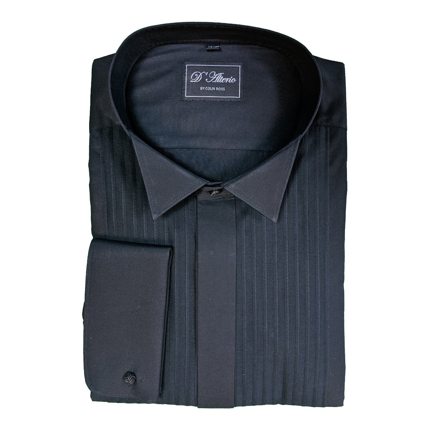 D'Alterio Wing Collar Dress Shirt - 21831 - Black 1