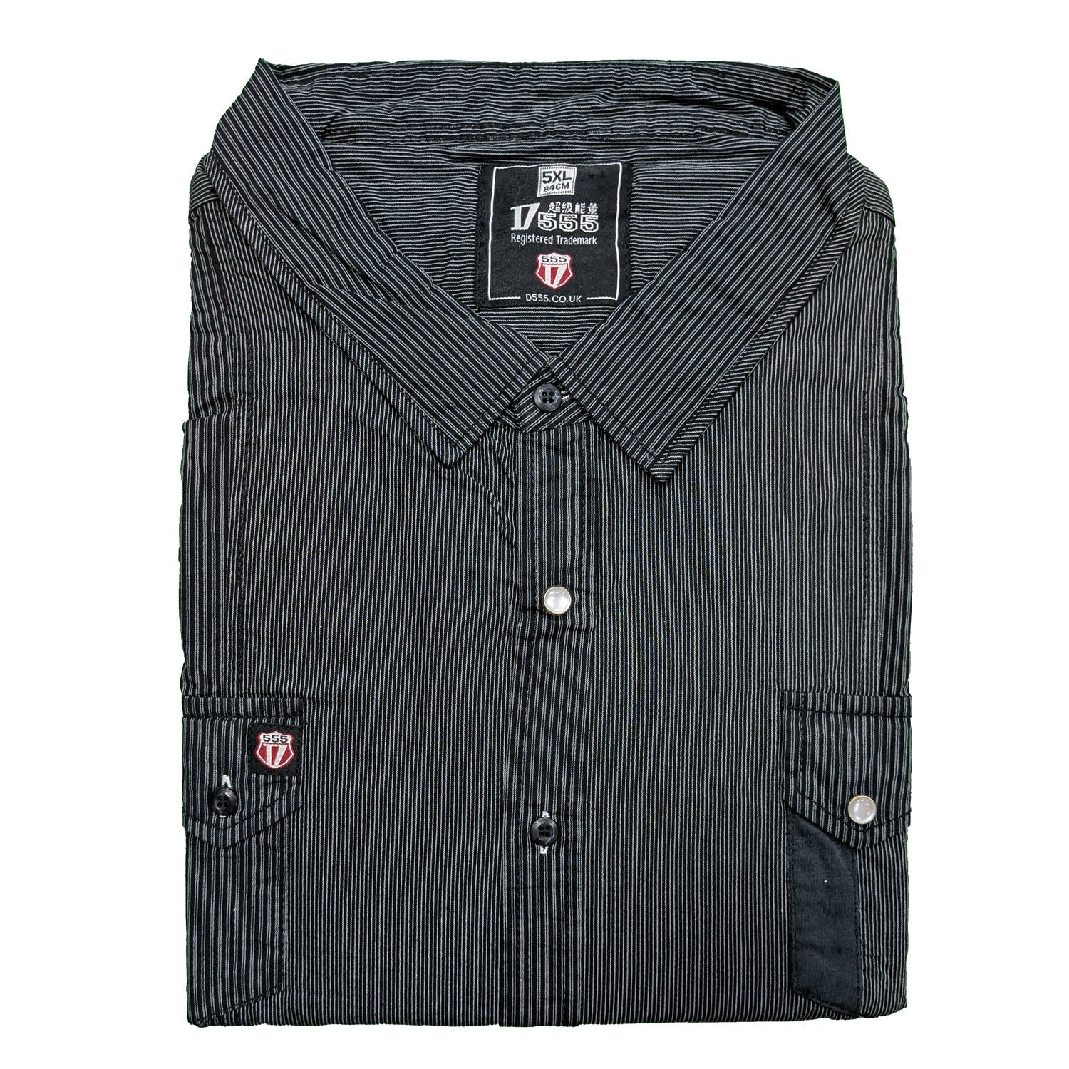 D555 S/S Shirt - KS1036 - Arrigo - Black / Grey 1