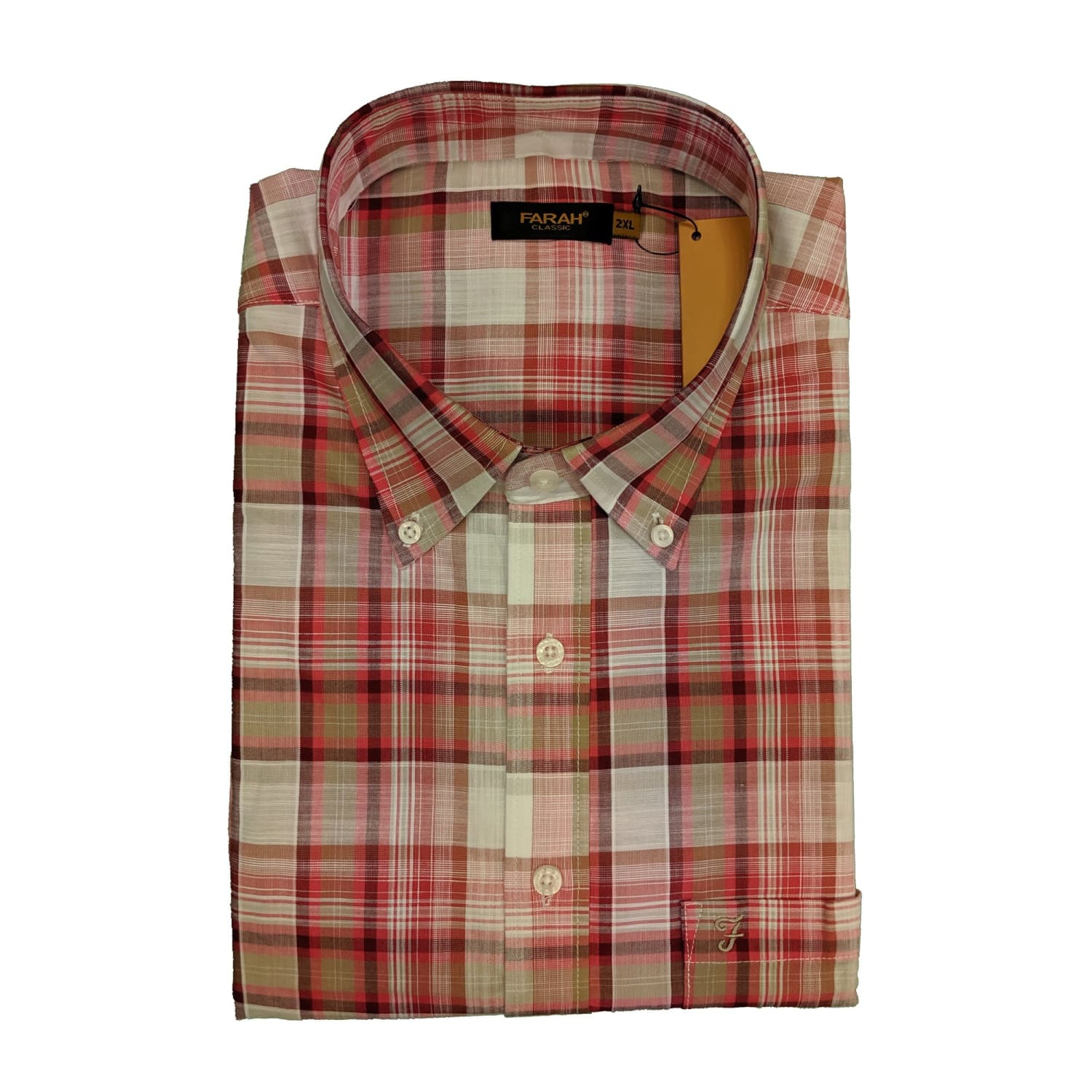 Farah S/S Shirt - FAWS6030GP - Bissit - Red Check 1