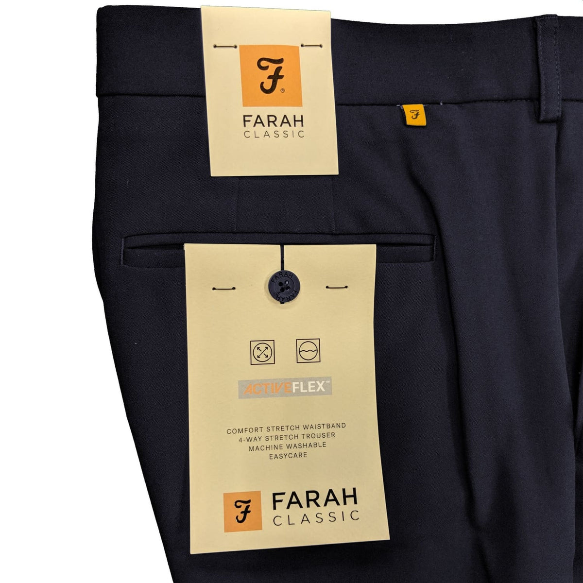 FARAH CLASSIC FABS4017 Mens Trouser Flat Front Straight Tobacco 210 Cotton  Twill  Top Brand Outlet UK