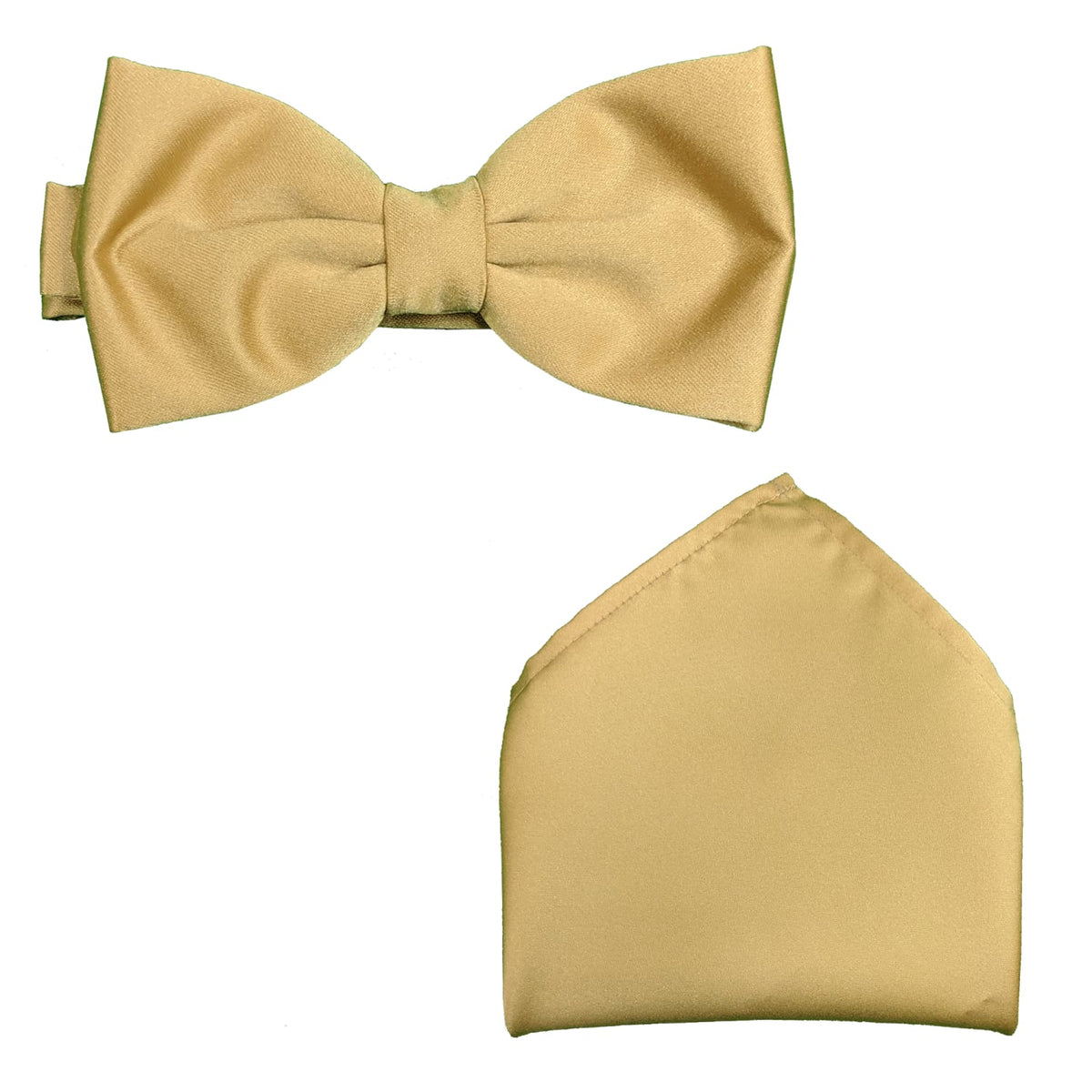 Folkespeare Bow Tie &amp; Pocket Square Set - BK0030 - Beige 1