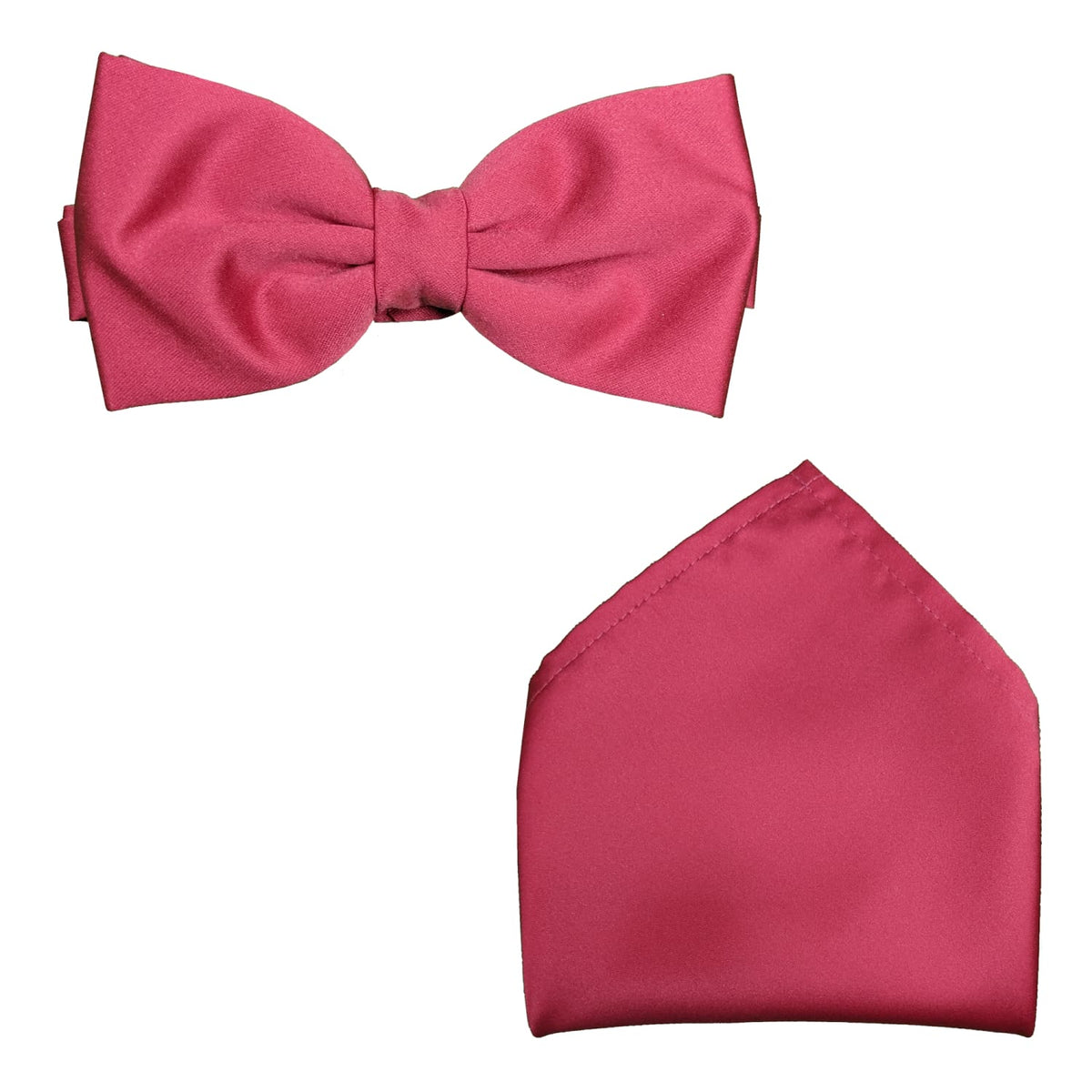 Folkespeare Bow Tie &amp; Pocket Square Set - BK0030 - Cerise 1