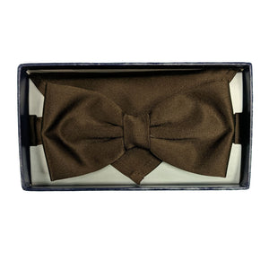 Folkespeare Bow Tie & Pocket Square Set - BK0030 - Chocolate 5