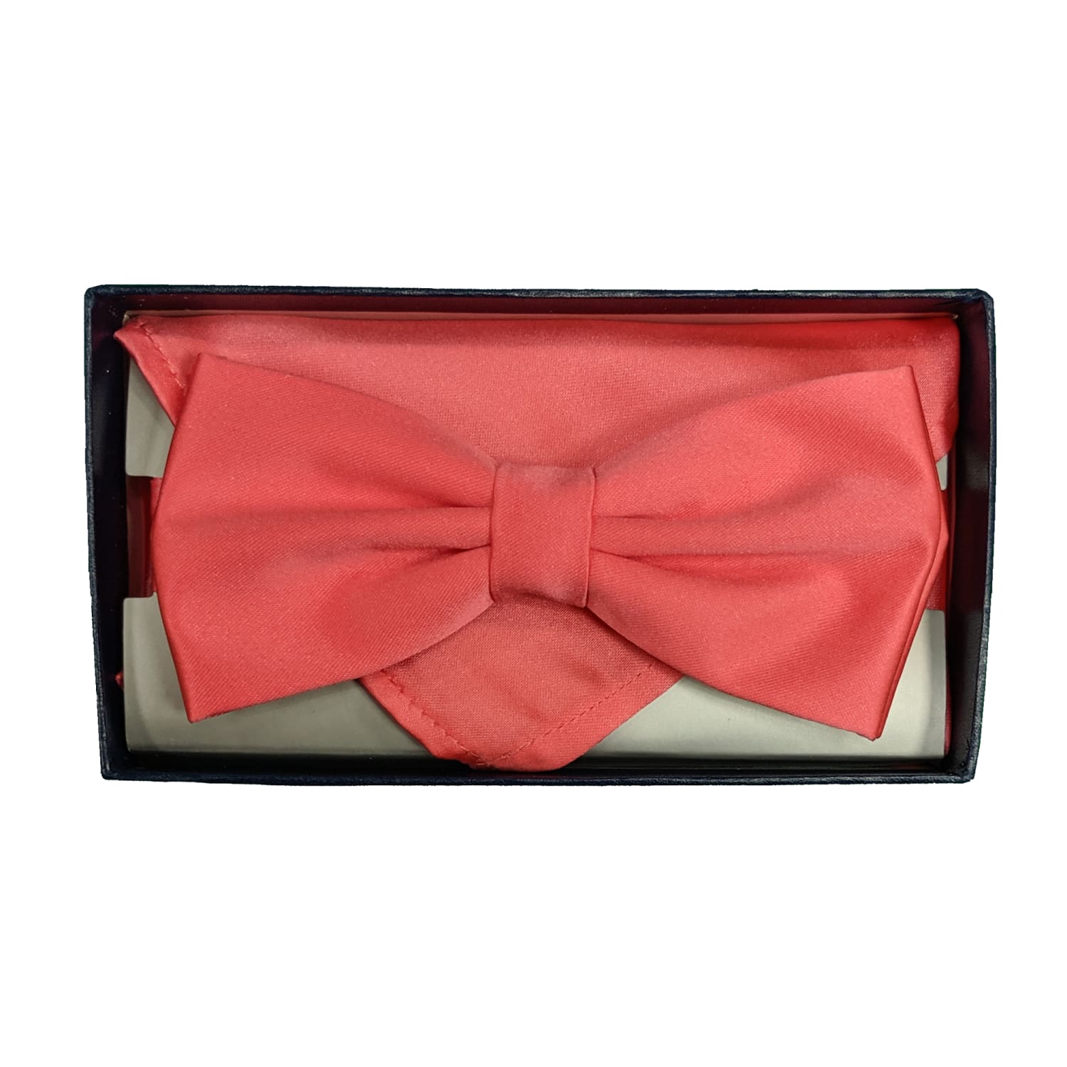 Folkespeare Bow Tie & Pocket Square Set - BK0030 - Coral 5