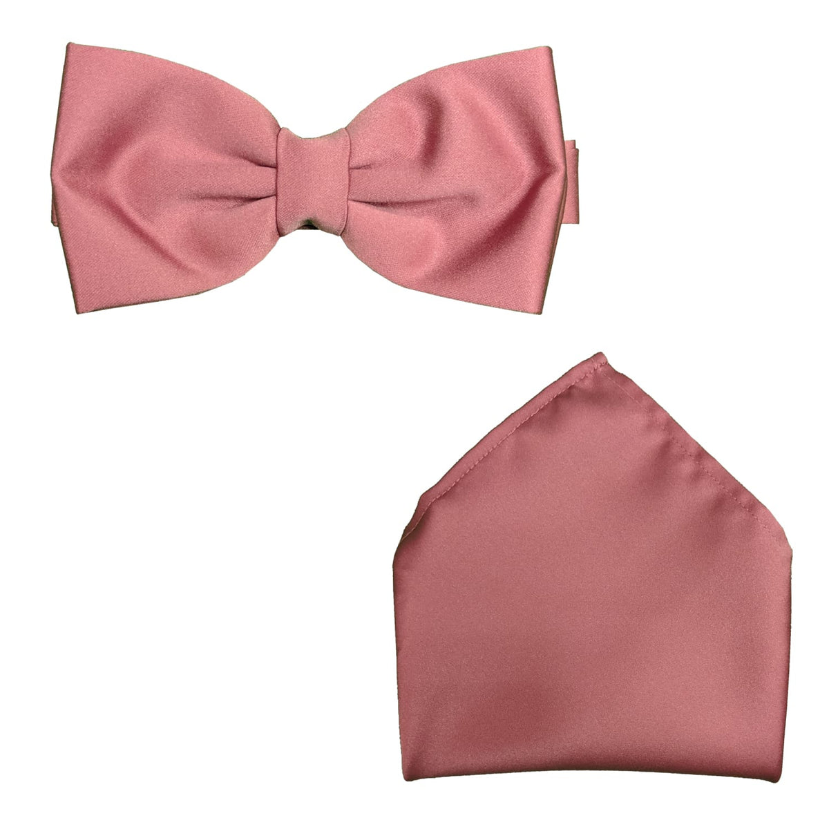 Folkespeare Bow Tie &amp; Pocket Square Set - BK0030 - Dusty Pink 1