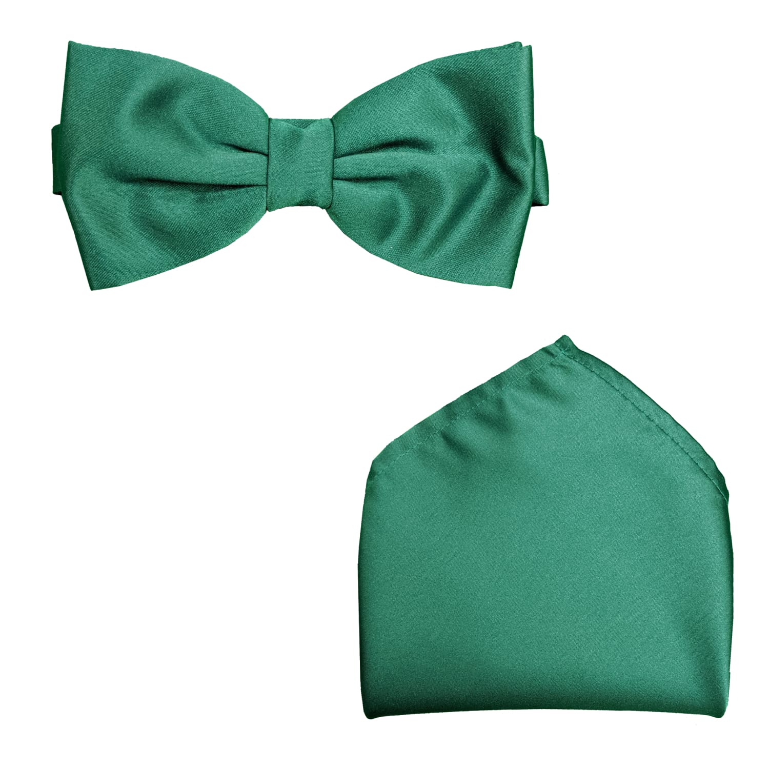 Folkespeare Bow Tie & Pocket Square Set - BK0030 - Forest Green 1