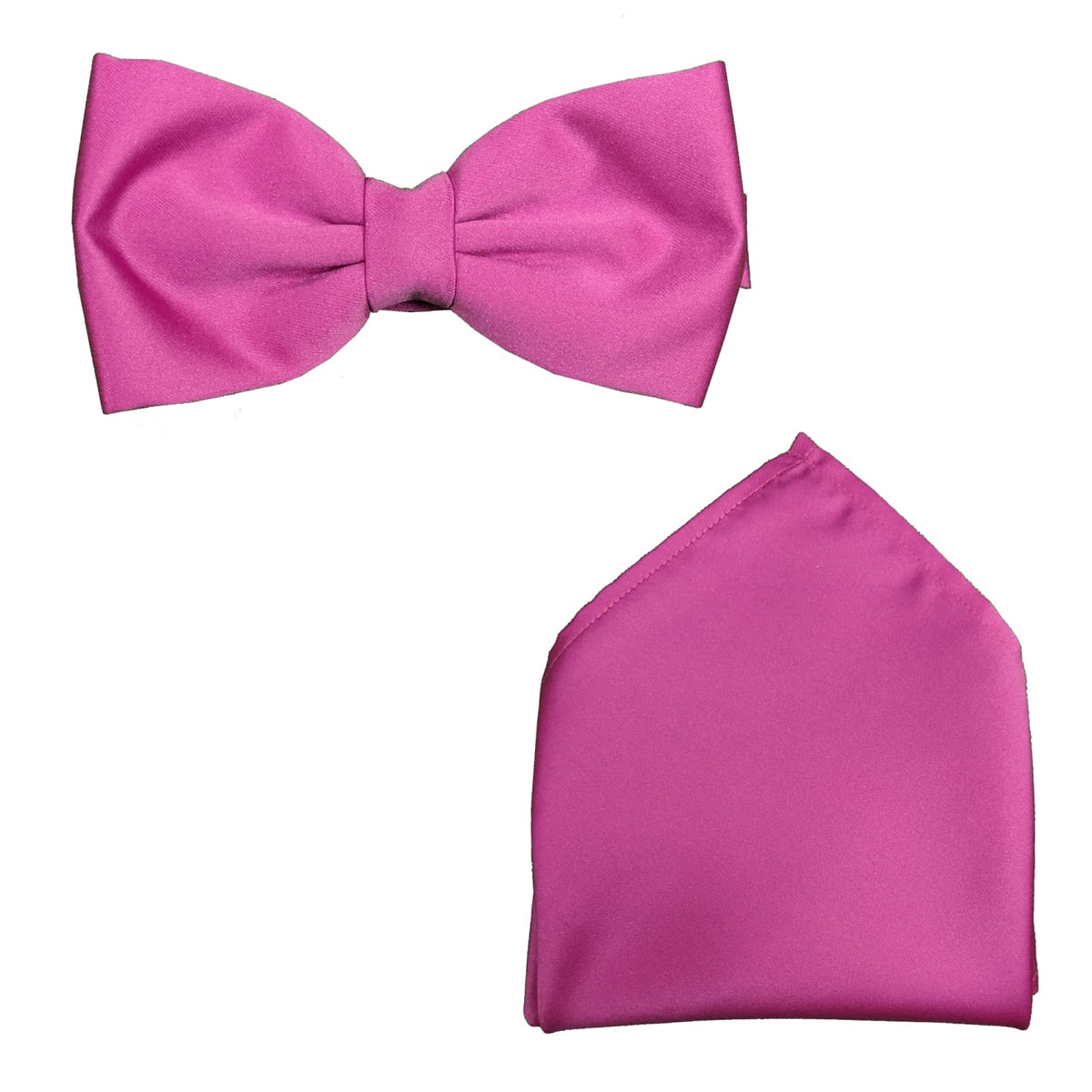 Folkespeare Bow Tie &amp; Pocket Square Set - BK0030 - Fuchsia 1