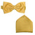 Folkespeare Bow Tie & Pocket Square Set - BK0030 - Gold 1