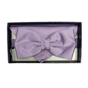 Folkespeare Bow Tie & Pocket Square Set - BK0030 - Lavender 5