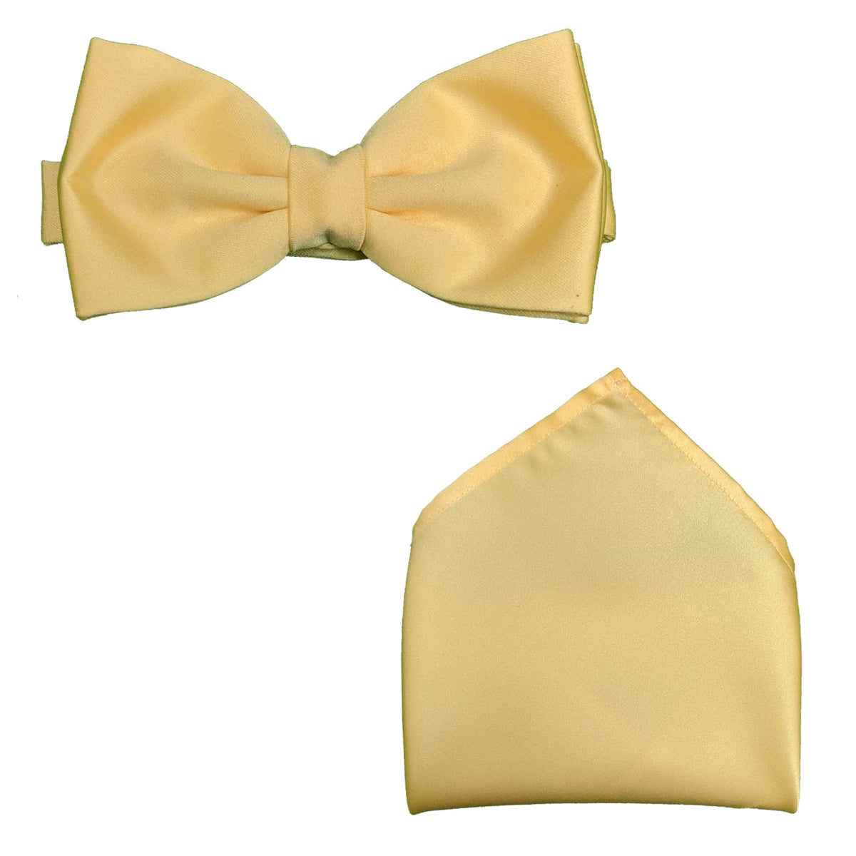 Folkespeare Bow Tie &amp; Pocket Square Set - BK0030 - Lemon 1