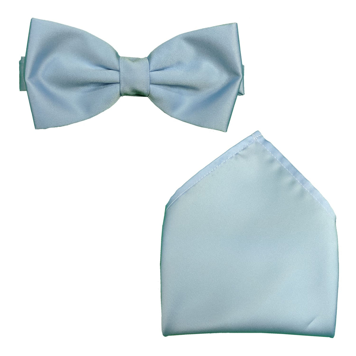 Folkespeare Bow Tie &amp; Pocket Square Set - BK0030 - Light Blue 1