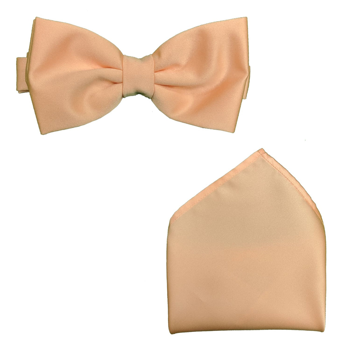 Folkespeare Bow Tie &amp; Pocket Square Set - BK0030 - Peach 1