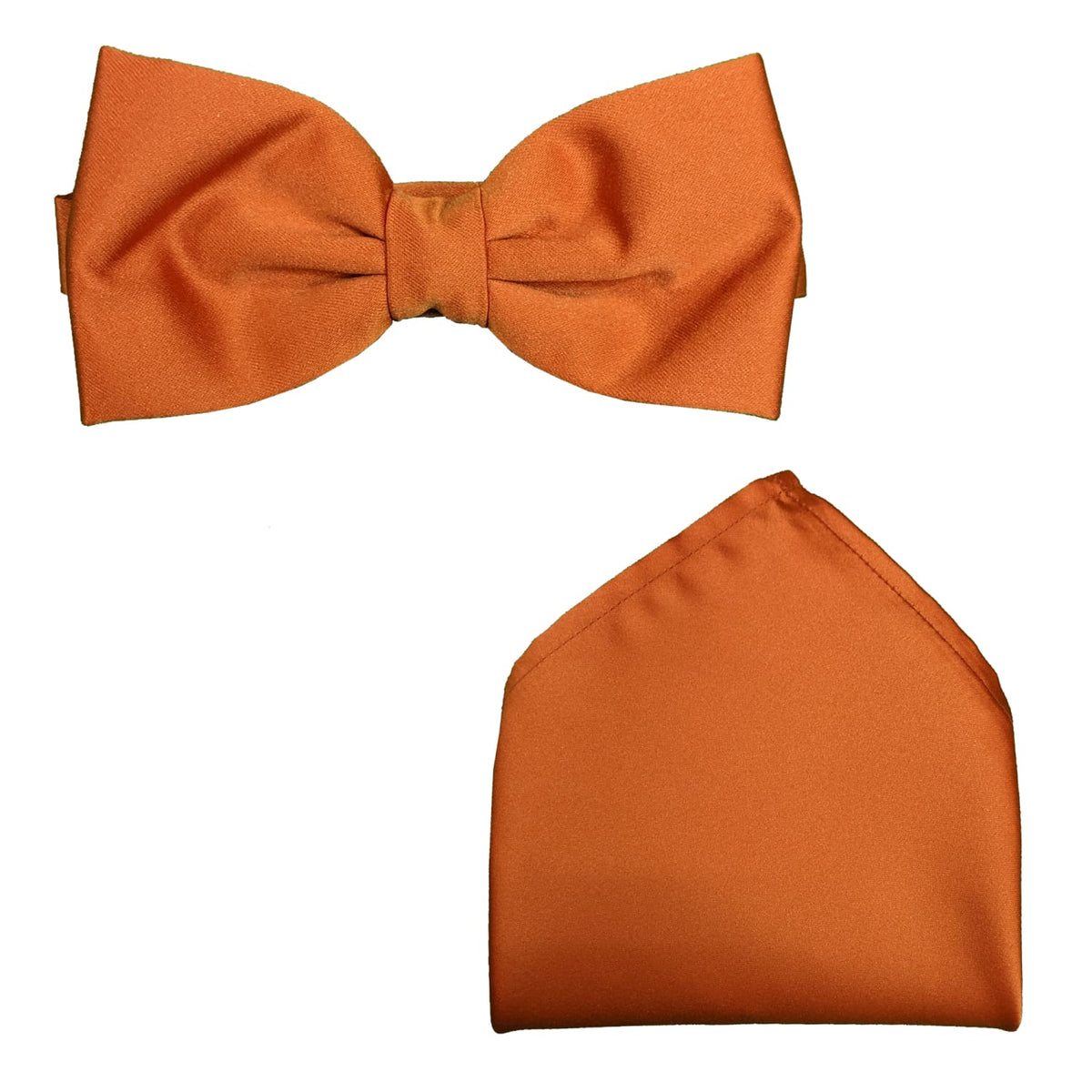 Folkespeare Bow Tie &amp; Pocket Square Set - BK0030 - Rust 1