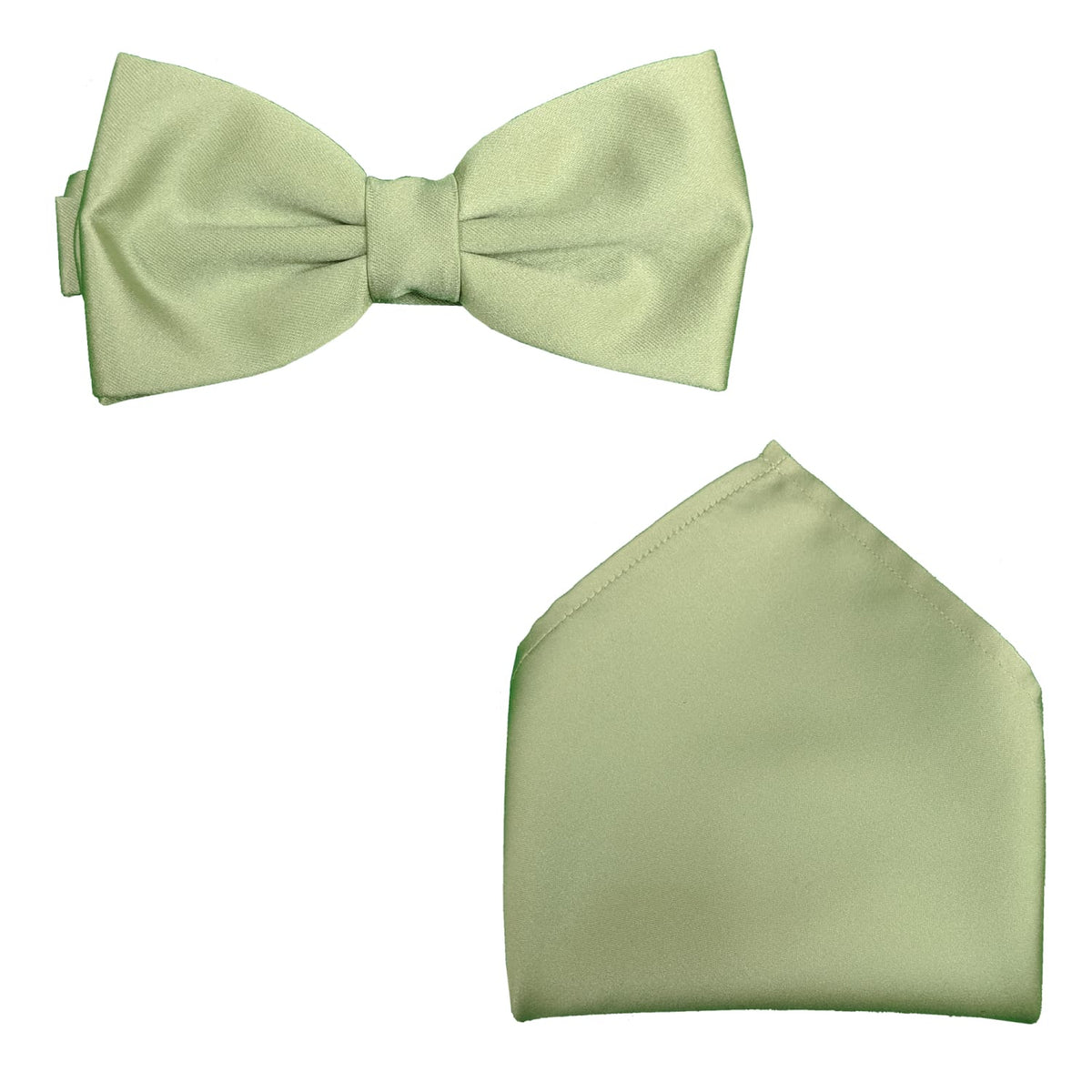 Folkespeare Bow Tie &amp; Pocket Square Set - BK0030 - Sage 1