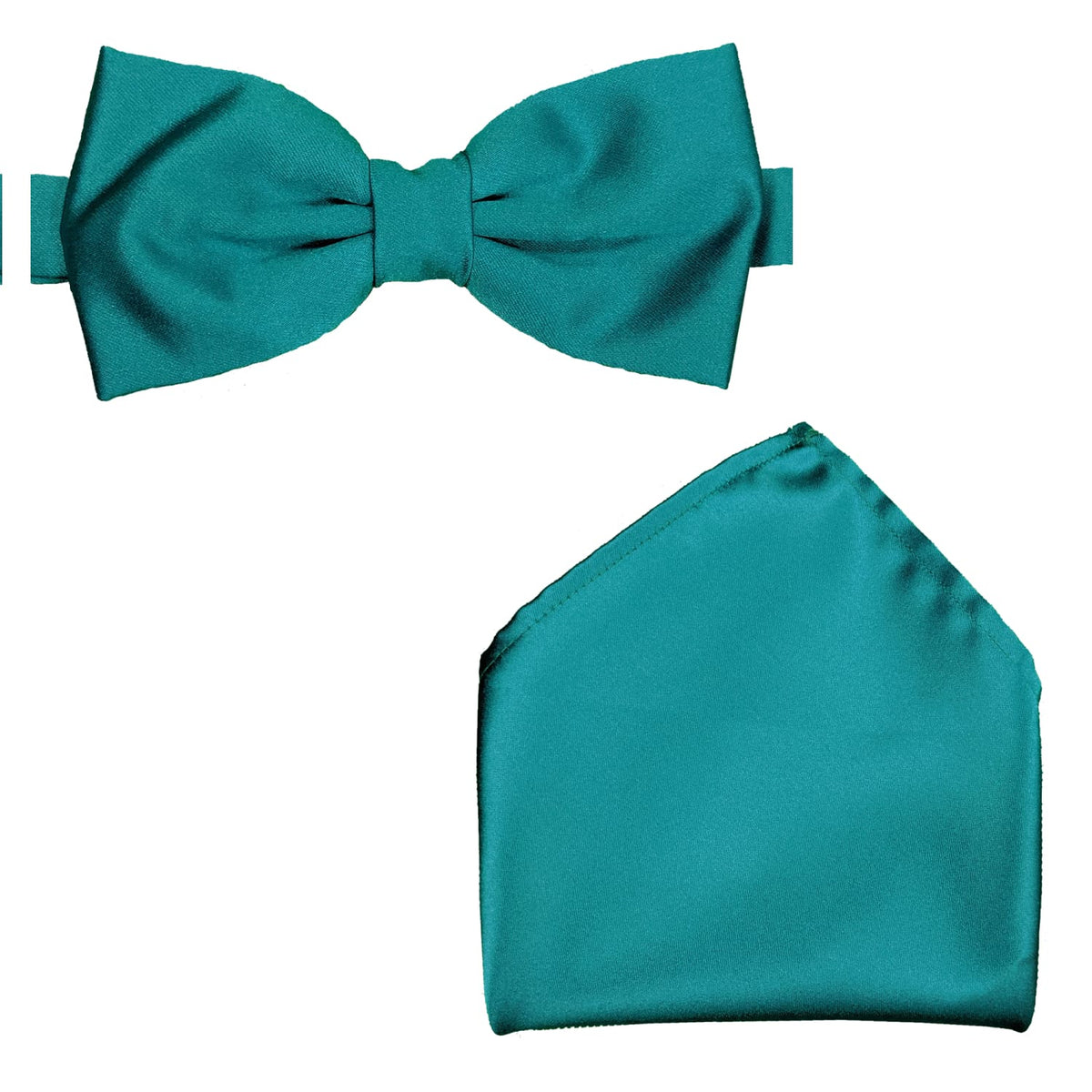 Folkespeare Bow Tie &amp; Pocket Square Set - BK0030 - Teal 1