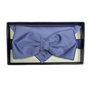 Folkespeare Bow Tie & Pocket Square Set - BK0030 - Violet 5