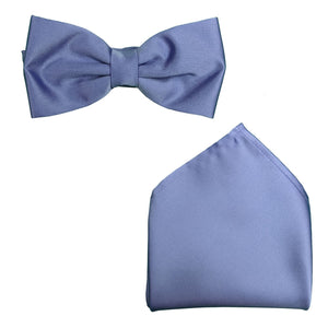 Folkespeare Bow Tie & Pocket Square Set - BK0030 - Violet 1