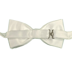 Folkespeare Bow Tie & Pocket Square Set - BK0030 - White 3