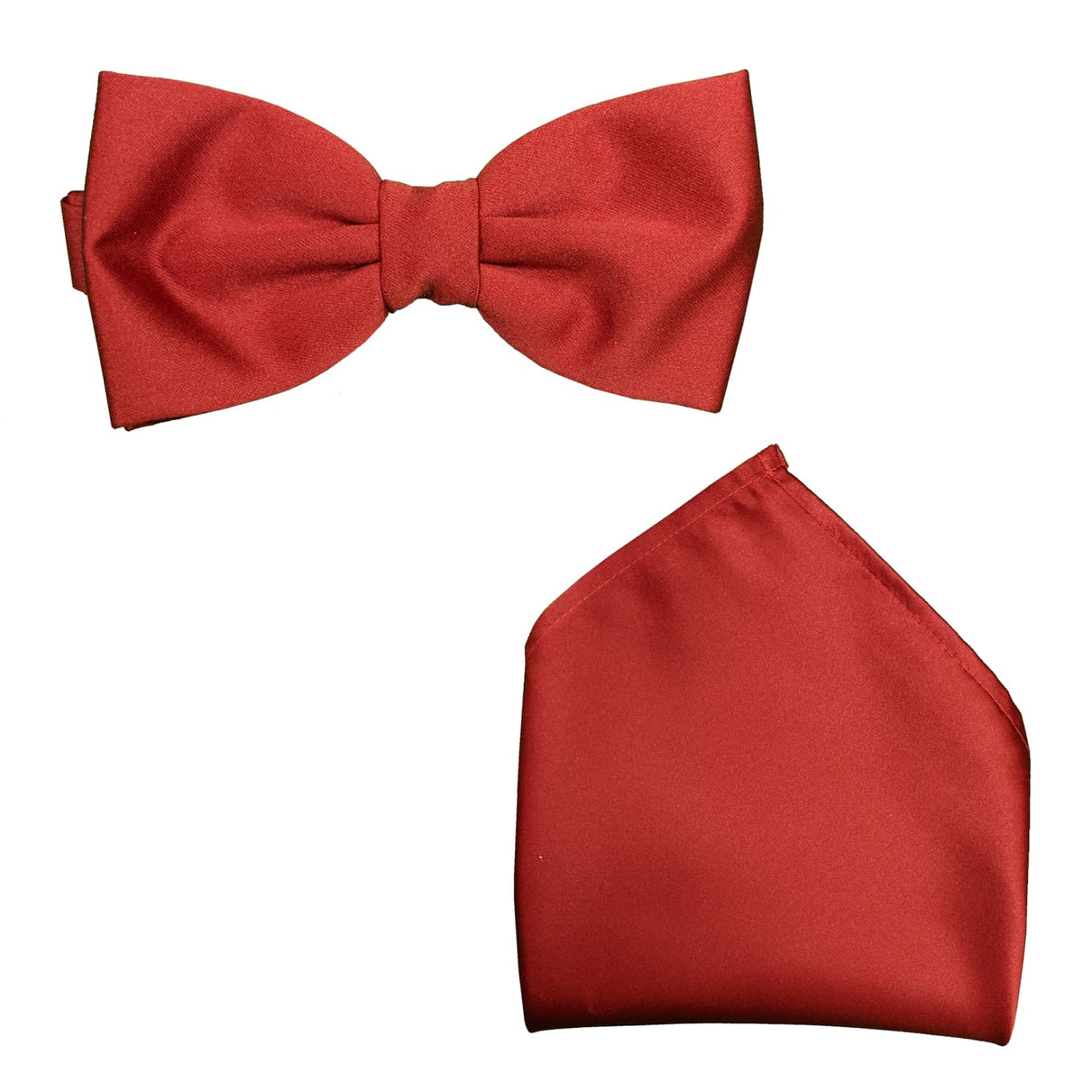 Folkespeare Bow Tie &amp; Pocket Square Set - BK0030 - Wine 1