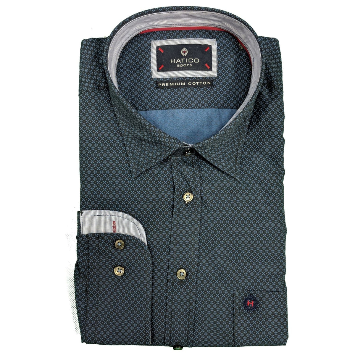 Hatico L/S Shirt - 3056 - Navy 1