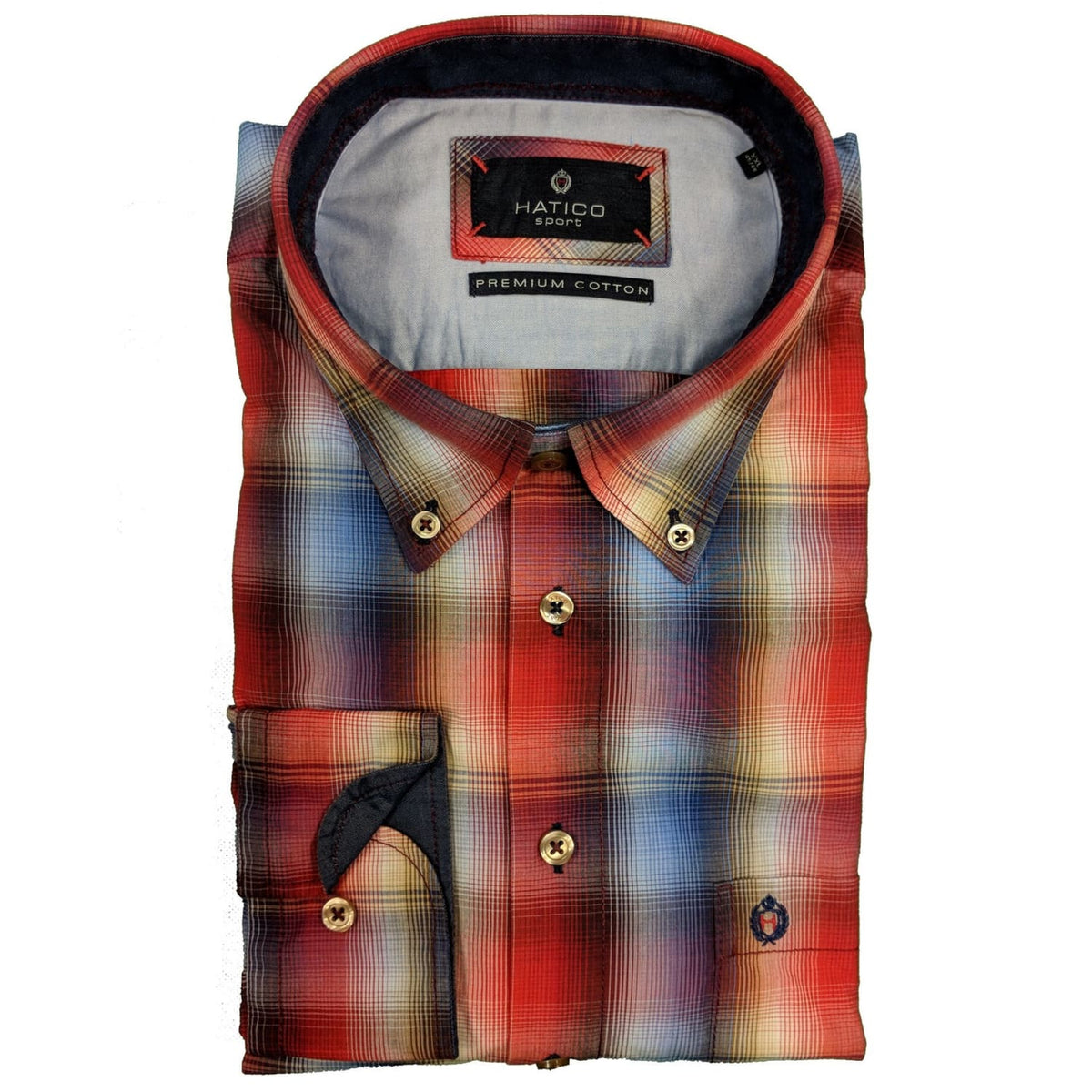 Hatico L/S Shirt - 5084 - Red Check 1