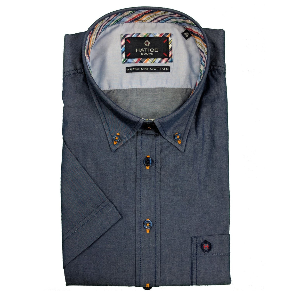 Hatico S/S Shirt - 5017 - Denim 1