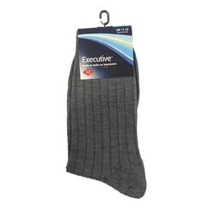 HJ Executive Socks - HJ160 - Wool - Mid Grey 2