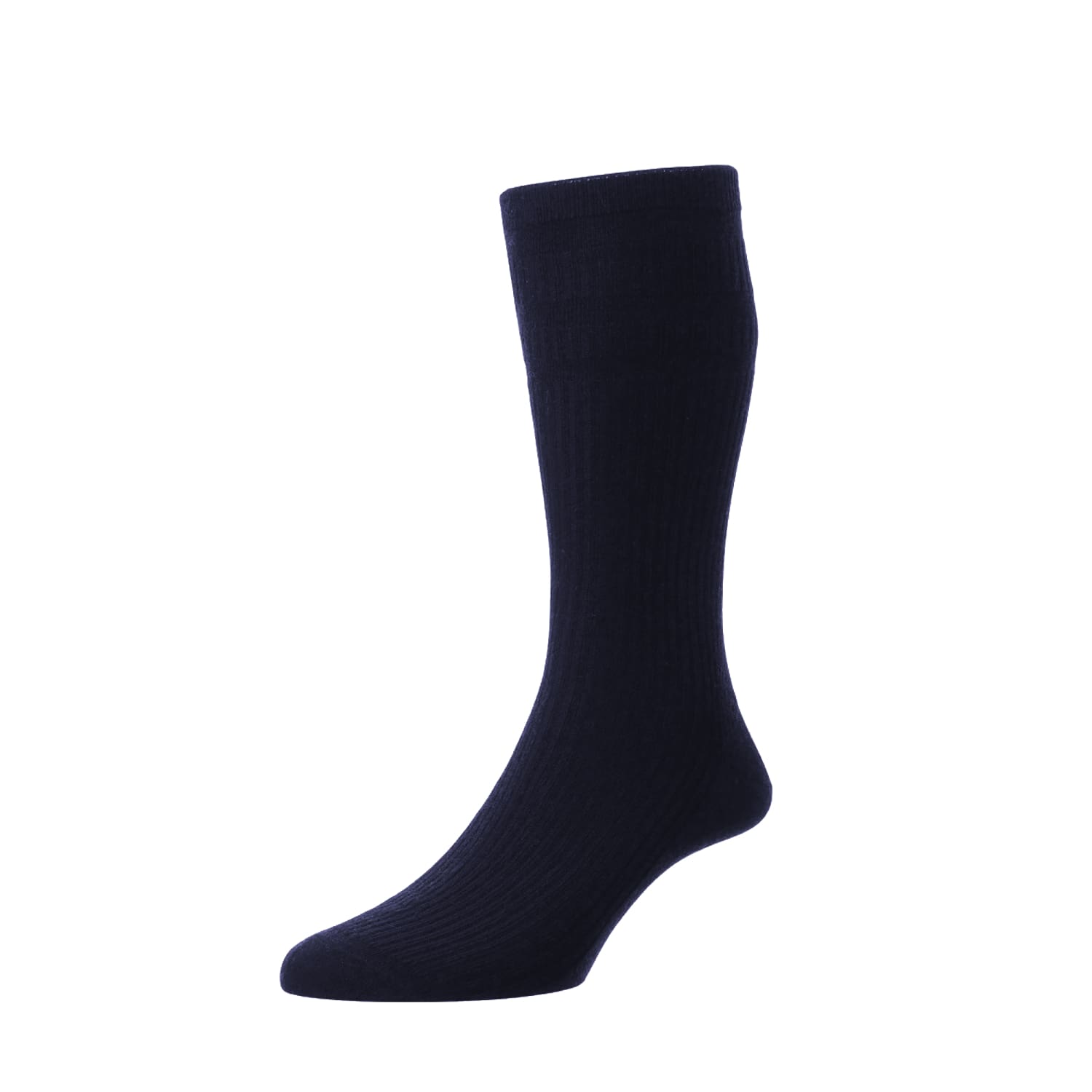 HJ Extra Wide Softop Socks - HJ191H - Cotton - Navy 1